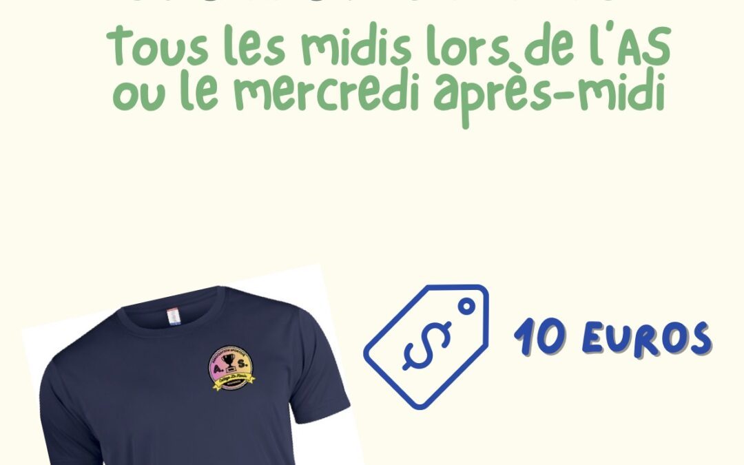 Commande de T-Shirts de l’association sportive